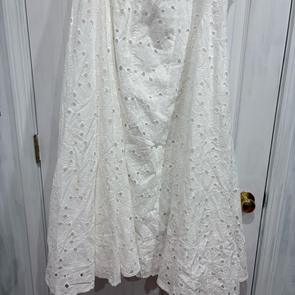 Anthropologie 2X Extro&Vert Ada Flutter-Sleeve Broderie Midi Dress NWT UK 20 3X - Picture 7 of 10